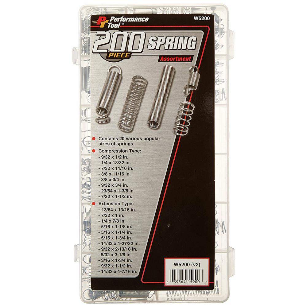 Performance Tool 200Piece Spring AssortmentW5200 The Home Depot