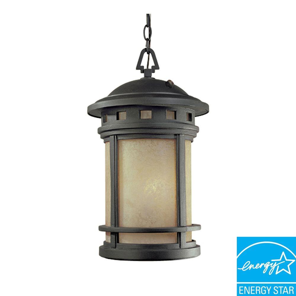 Dusk To Dawn Outdoor Ceiling Lighting The Capistrano Outdoor Hanging Oil Rubbed Bronze Lamp