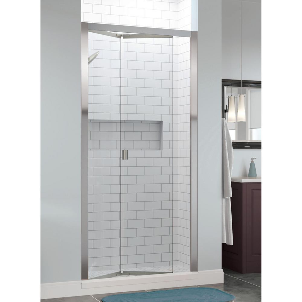 Basco Infinity 31 In X 67 In Semi Frameless Bi Fold Shower Door