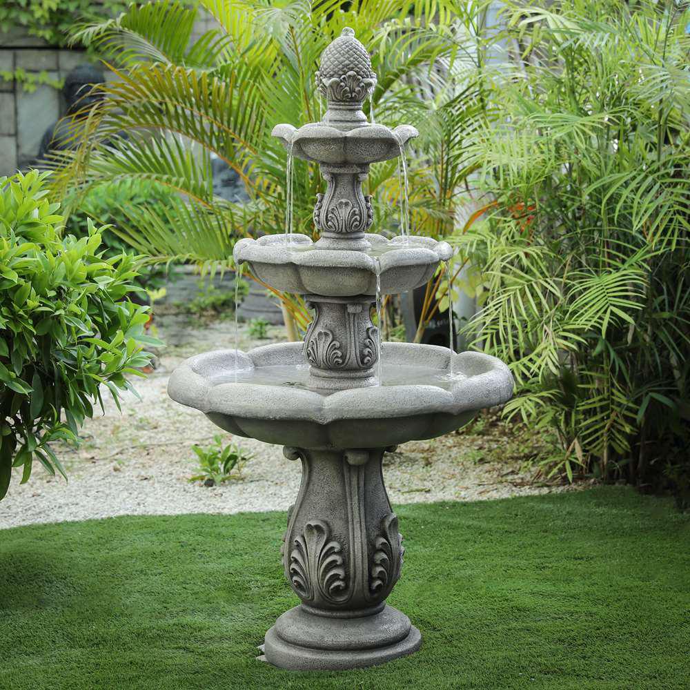 Winsome House Pineapple 3 Tier Outdoor Fountain Whf900 The Home Depot - Outdoor Garden Fountains Home Depot Winsome House Pineapple 3 Tier Outdoor Fountain Whf900 The Home Depot - Outdoor Garden Fountains Home Depot