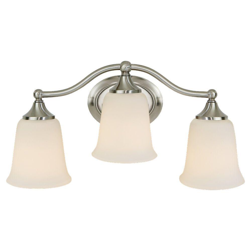 Varaluz Lofty 3 Light Steel Vanity 268b03sl The Home Depot Claridge 3 Light Brushed Steel Vanity