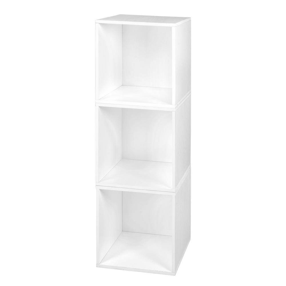 Niche Cubo 13 in. x 13 in. White Wood Grain Modular 3Cube Organizer