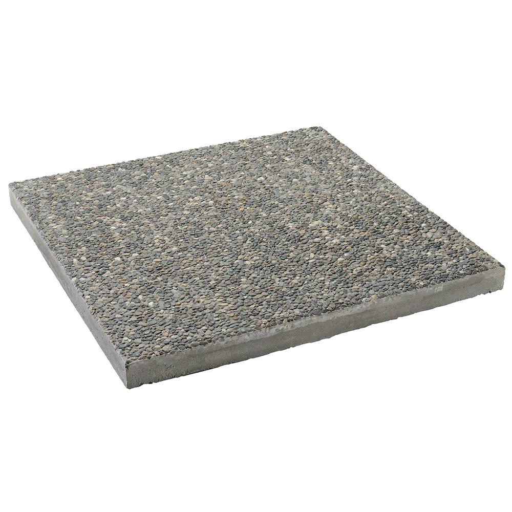Mutual Materials 24 In X 1 875 Exposed Aggregate Concrete Step Stone As04524sqgre The Home Depot Exposed Aggregate Concrete Step Stone, Round Patio Stones Home Depot