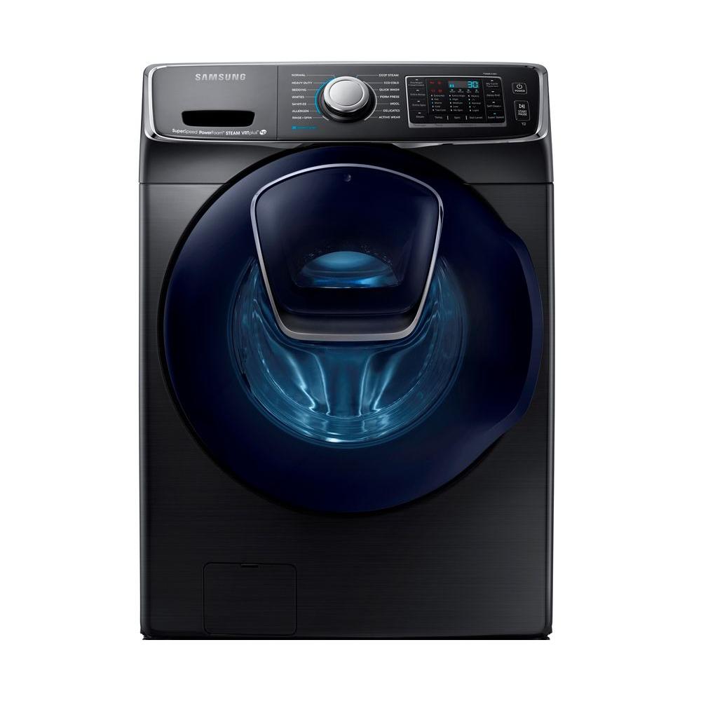 5.0 cu. ft. High Efficiency Front Load Washer with Steam and AddWash Door in Black Stainless, ENERGY STAR