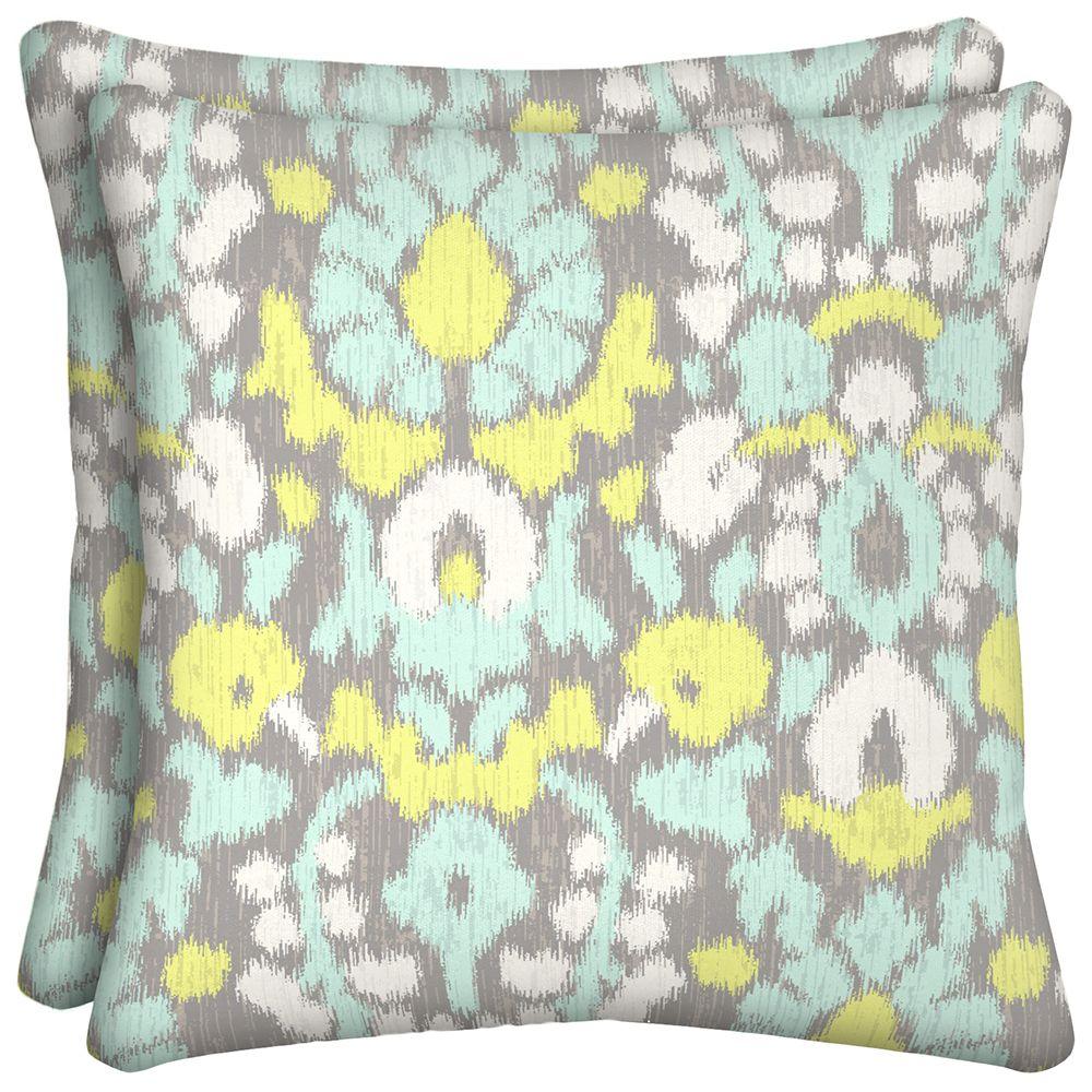 Hampton Bay Phyllis Outdoor Throw Pillow (2Pack)JF14554BD9D2 The