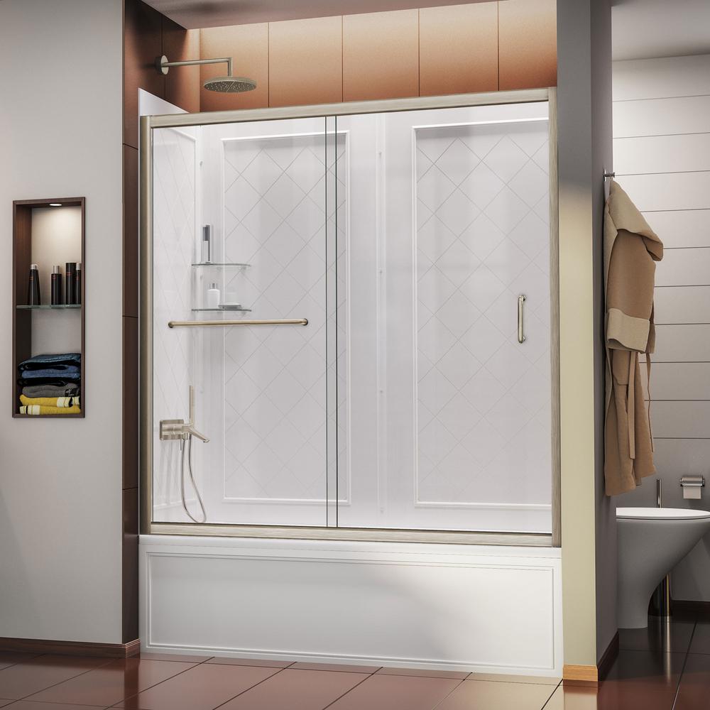 Dreamline Infinity Z 56 To 60 In X 60 In Semi Frameless Sliding