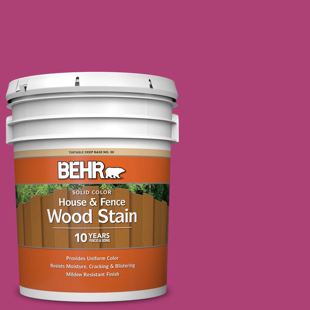 BEHR 5 gal. 100B7 Hot Pink Solid Color House and Fence
