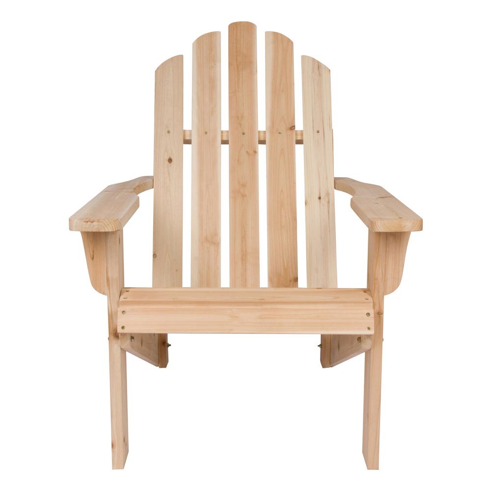 Unfinished Wood Patio Adirondack Chair-11061-1 - The Home ...