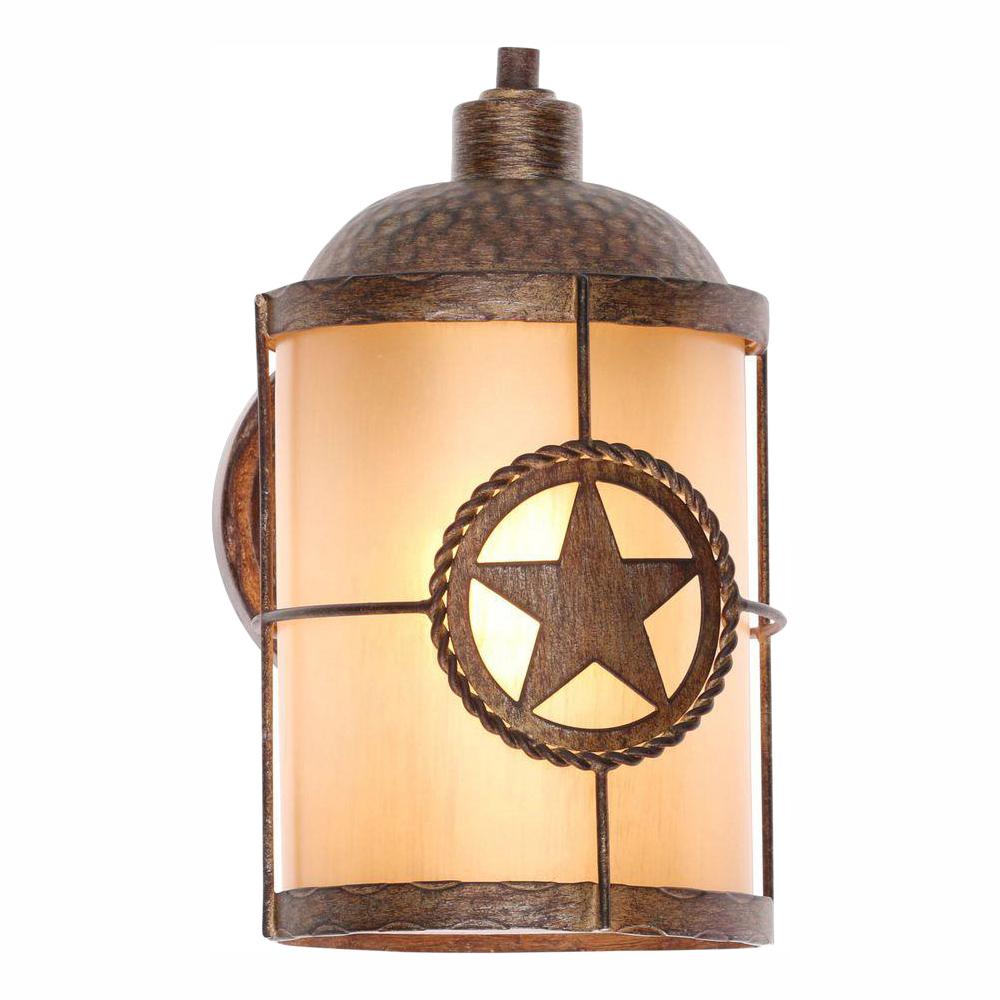 Hampton Bay Lone Star 1 Light Desert Sands Outdoor Wall Lantern Sconce