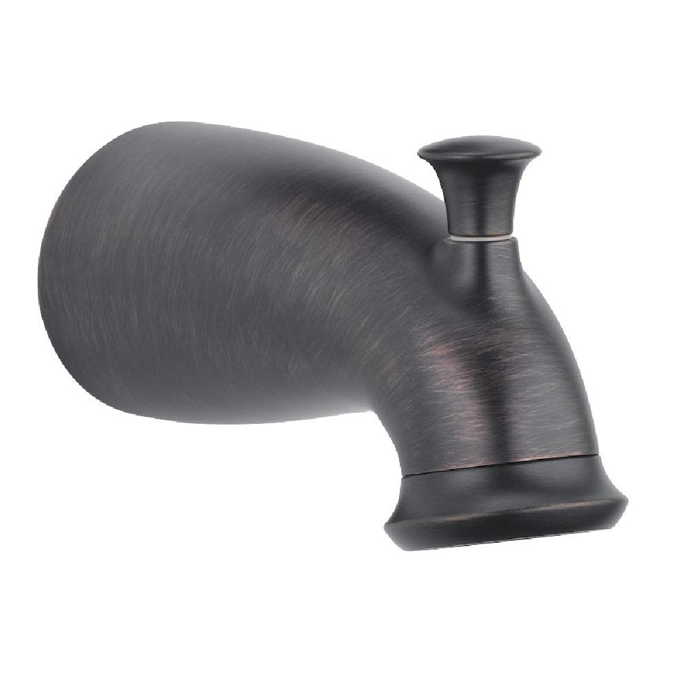 Delta Foundations 5 3 8 In Metal Pull Up Diverter Tub Spout In Oil   Venetian Bronze Delta Tub Spouts Rp43161rb 64 145 