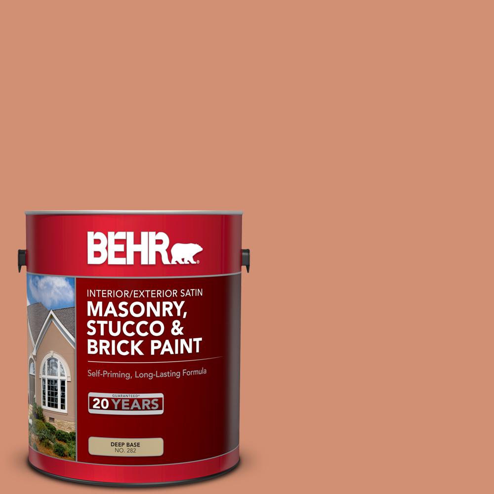 BEHR 1 gal. M2005 Terra Cotta Clay Satin Interior/Exterior Masonry