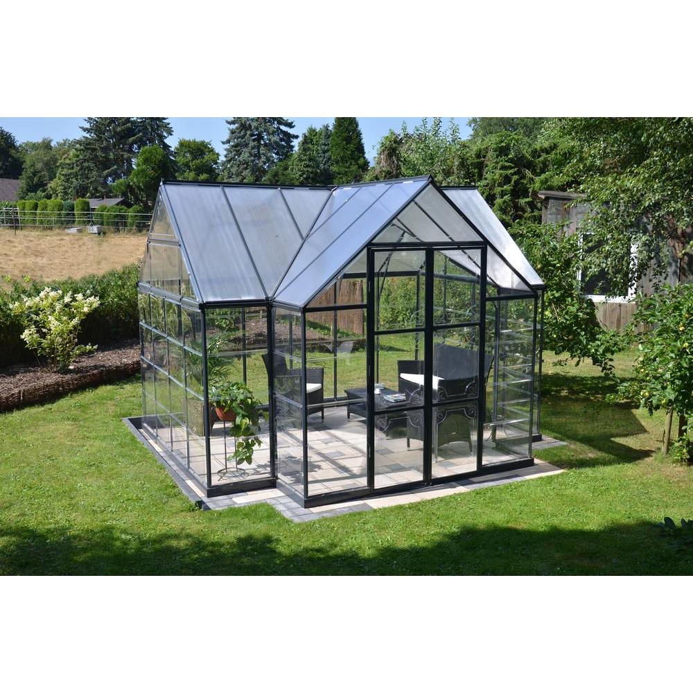 Palram Victory Orangery 10 ft. x 12 ft. Garden Chalet ...