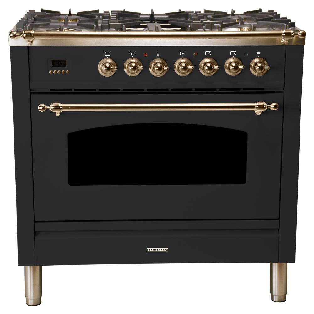 Hallman 36 in. 3.55 cu. ft. Single Oven Italian Gas Range ...