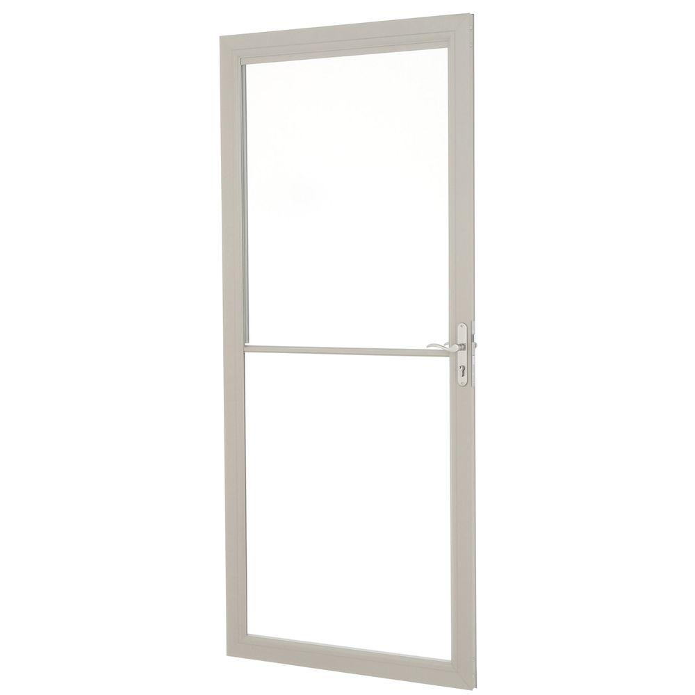 Emco 32 In X 80 In 75 Series White Crossbuck Storm Door E75xb 32wh The Home Depot