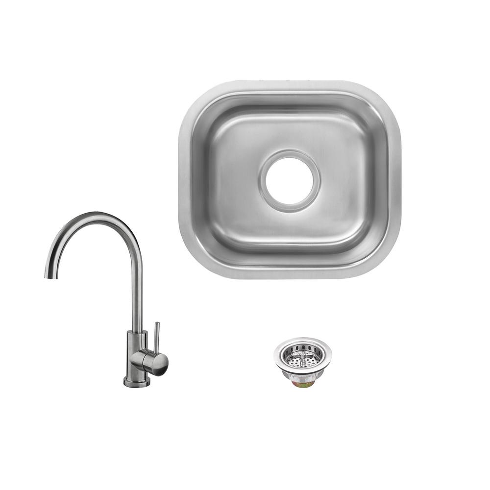 Glacier Bay All In 1 Undermount 18 Gauge Stainless Steel 15 In 0