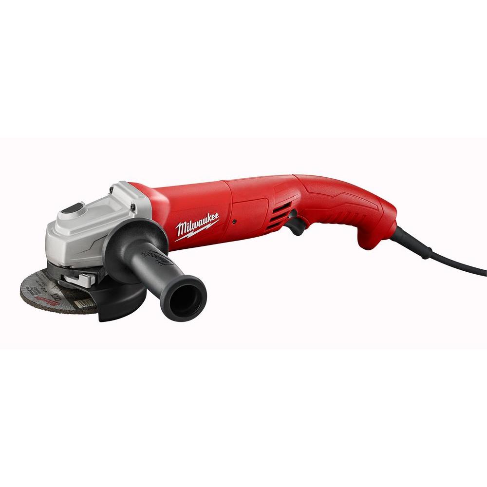 Milwaukee 11 Amp 4 5 In Small Angle Grinder With Lock On Trigger Grip 6121 30 The Home Depot