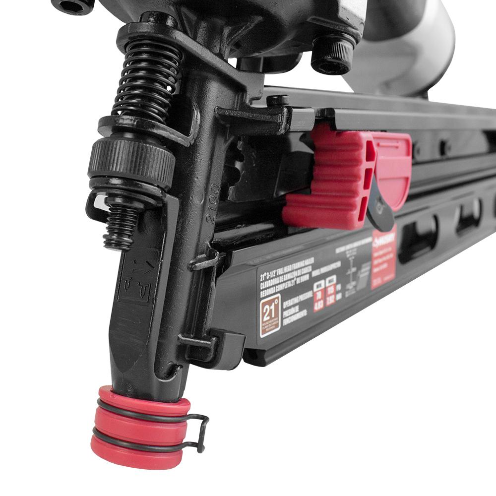 Husky Pneumatic Framing Nailer 31/2 in. 21Degree Adjustable Exhaust