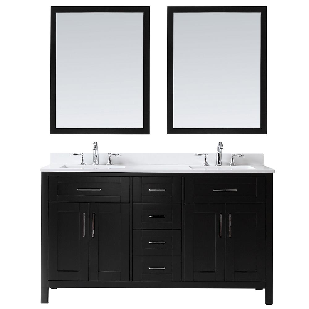 OVE Decors OVE Tahoe 60 in. W x 21 in. D Vanity in Espresso with Quartz