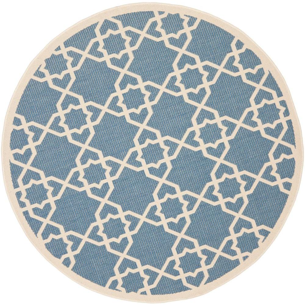 Safavieh Courtyard Blue Beige 7 Ft 10 In X Indoor Safavieh Courtyard Blue Beige 7 Ft 10 In X