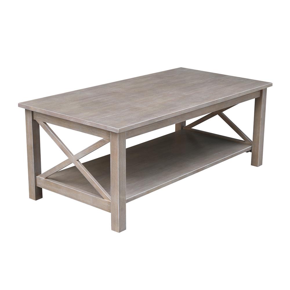 International Concepts Hampton Weathered Taupe Gray Coffee Table Hampton Weathered Taupe Gray