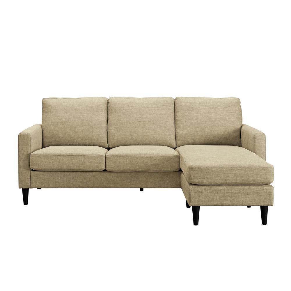 Dorel Jenny Beige Sectional Sofa Fh7567sec Bg The Home Depot