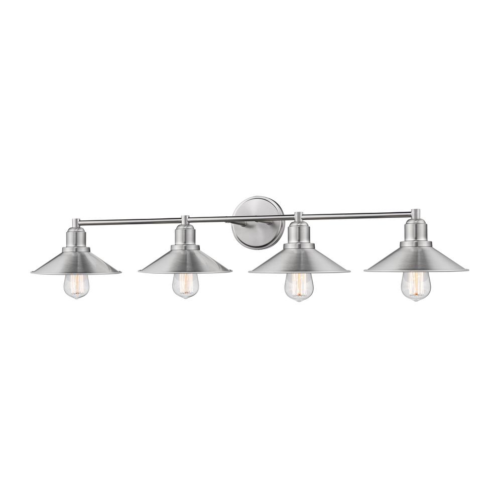 Filament Design Cortez 4 Light Brushed Nickel Bath Light With