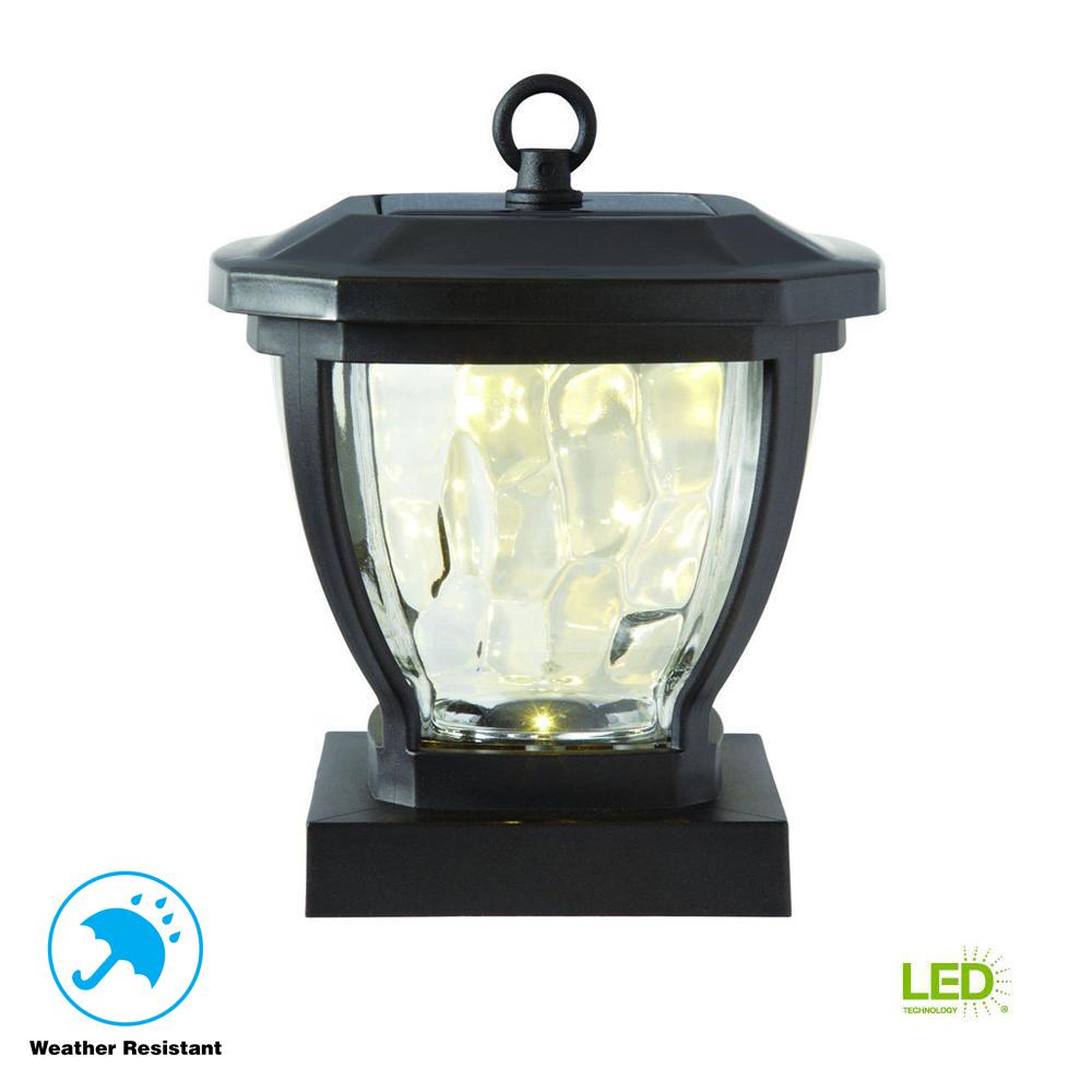 Hampton Bay Solar Bronze Outdoor Integrated Led Deck Post Light With Hampton Bay Solar Bronze Outdoor Integrated Led Deck Post Light With Water Gl Lens 2