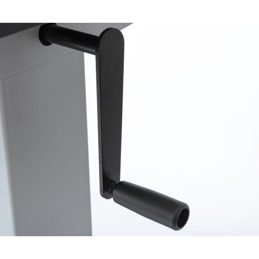 Luxor 59 in. Rectangular Silver/Black Standing Desks with Adjustable