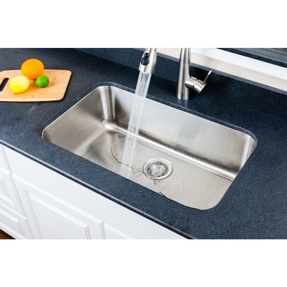 Wells The Craftsmen Series Undermount Stainless Steel 29 In Single Bowl Kitchen Sink Cmu3018 9 The Home Depot