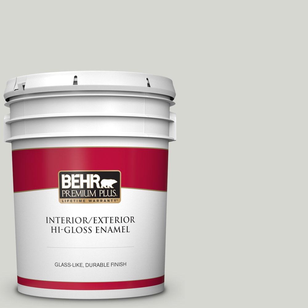 BEHR Premium Plus 5 gal. N3801 Mortar HiGloss Enamel Interior/Exterior Paint805005 The