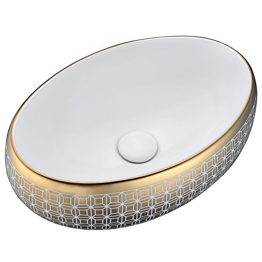 ANZZI Sona Series Ceramic Vessel Sink in GoldLSAZ271 The Home Depot