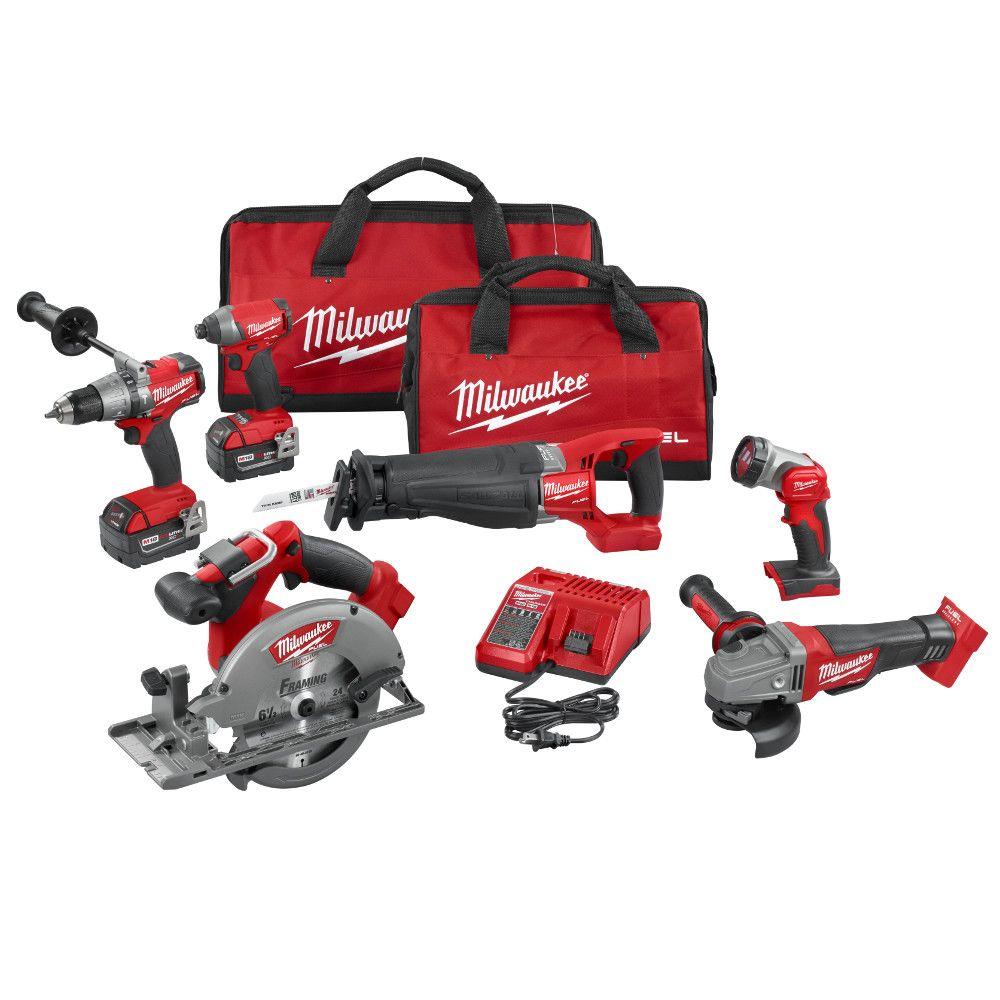 Milwaukee M18 FUEL 18-Volt Lithium-Ion Brushless Cordless Combo Kit (6