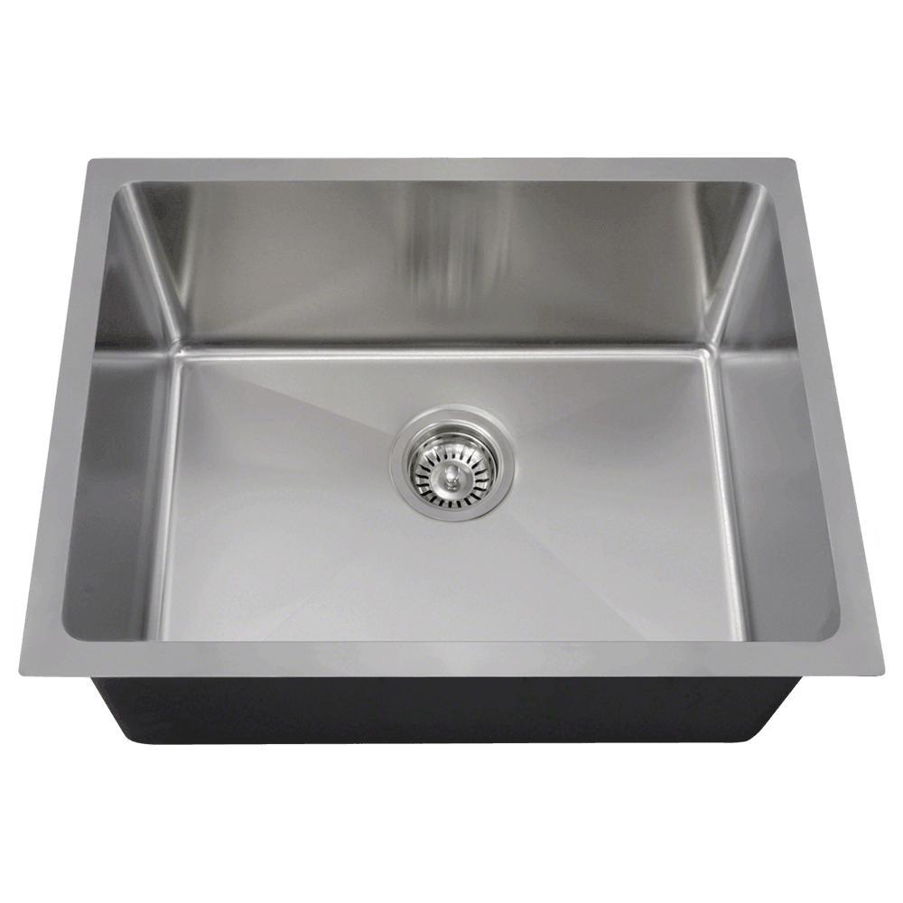 MR Direct Undermount Stainless Steel 23 In. Single Bowl Kitchen Sink ...