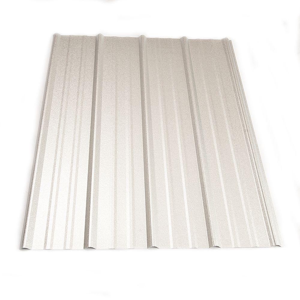 Gibraltar Building Products 12 Ft Corrugated Galvalume 26 Gauge Roof Panel 23991 The Home Depot