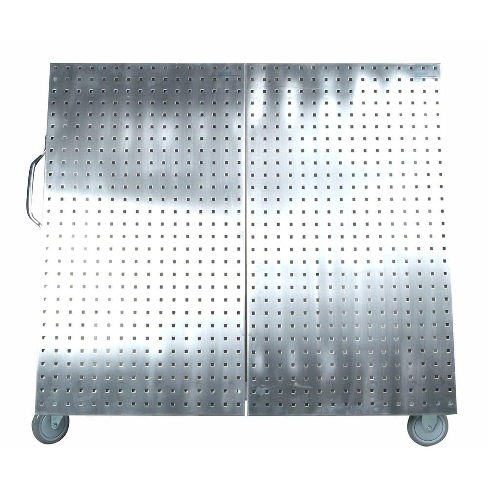 LocBoard 26-5/8 inch Stainless Steel Mobile Tool Cart, Silver by LocBoard