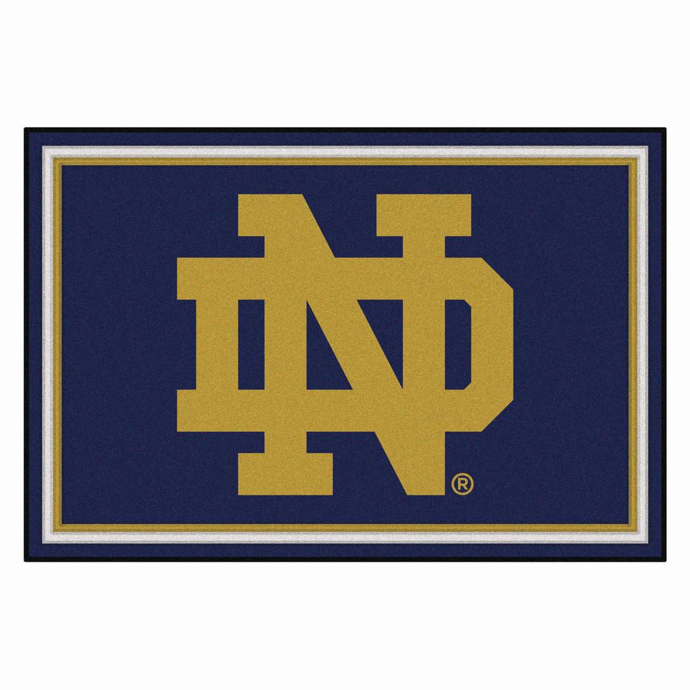 University Of Notre Dame Green Area Rugs The Home Depot Notre Dame University 5 Ft X 8 Area Rug
