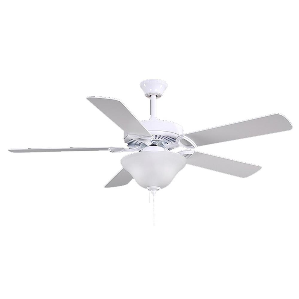 Atlas America 52 In Indoor Gloss White Ceiling Fan With Pull