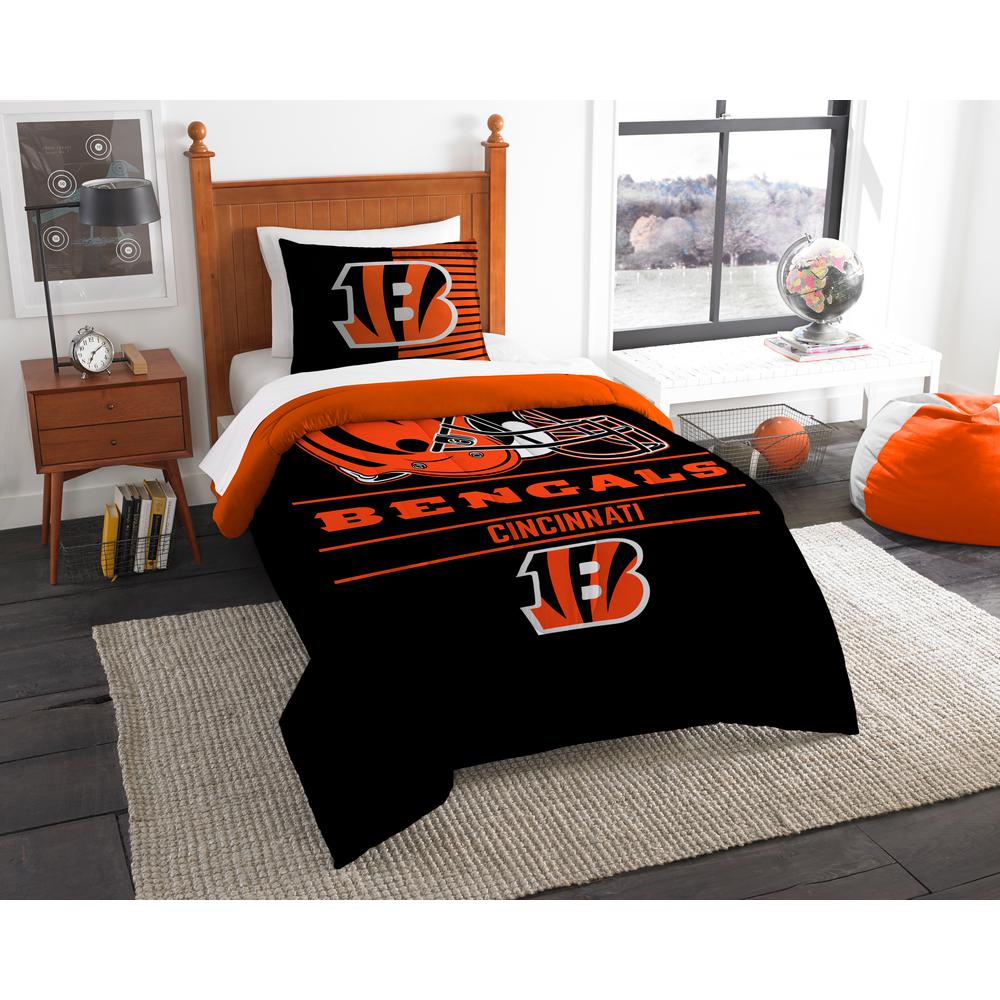 Bengals 3 Piece Draft Multi Twin Comforter Set 1nfl862000002ret Bengals 3 Piece Draft Multi Twin Comforter Set