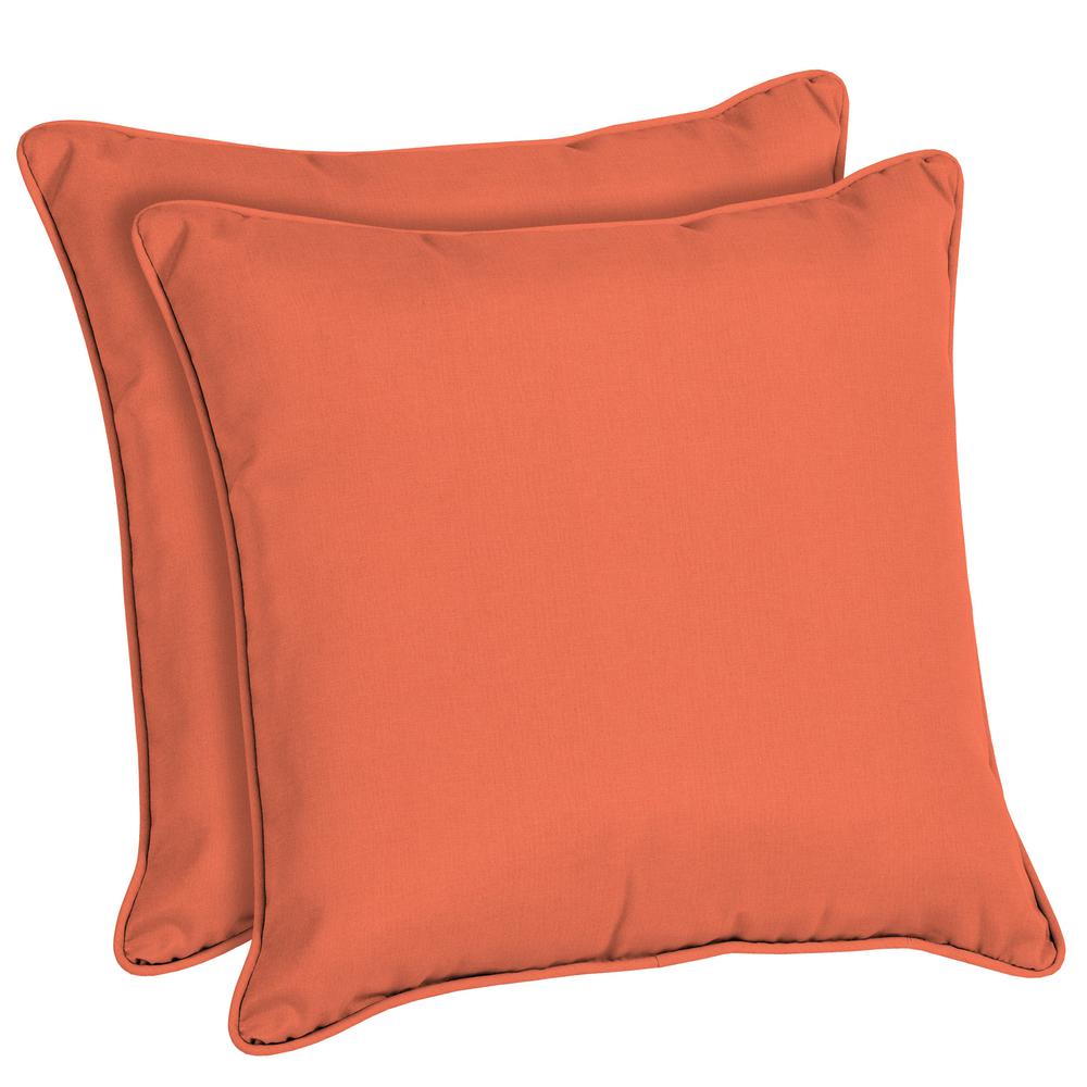 Home Decorators Collection Sunbrella Canvas Melon Square Outdoor