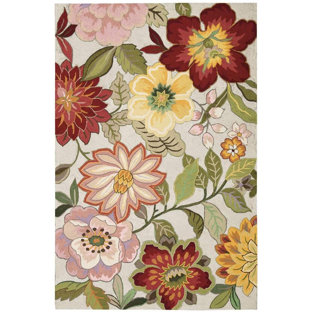 Nourison Spring Blossom Ivory 5 ft. x 7 ft. 6 in. Area Rug-104700 - The ...