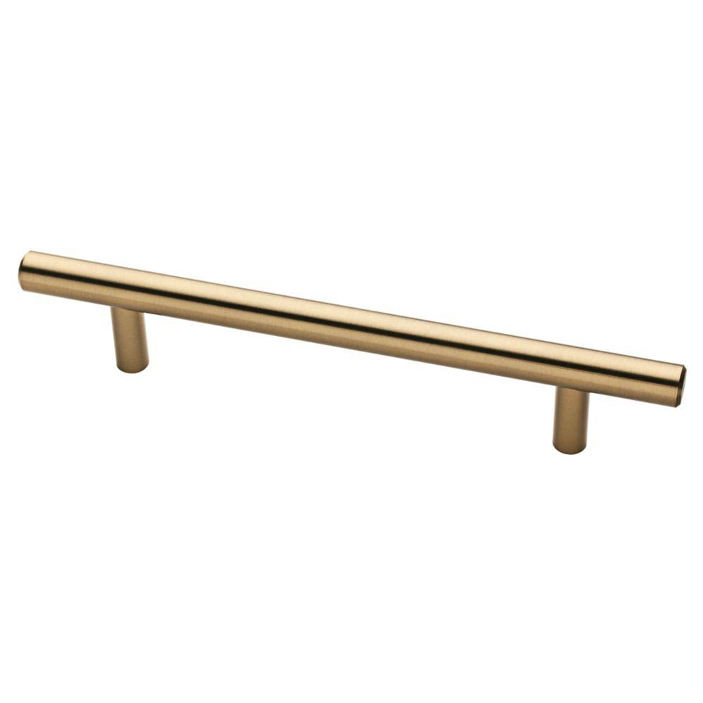 5-1/16 in. (128mm) Center-to-Center Champagne Bronze Bar Drawer Pull