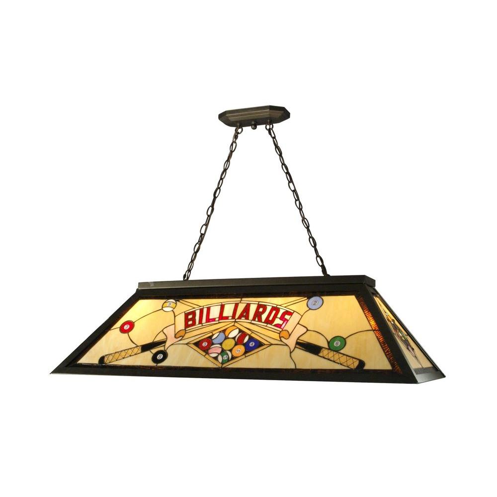 Dale Tiffany 4 Light Antique Bronze Hanging Billiard Pool Table Dale Tiffany 4 Light Antique Bronze