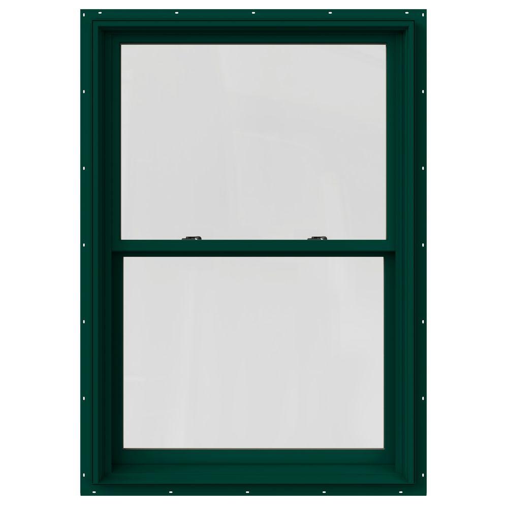 JELDWEN 33.375 in. x 60 in. W2500 Series Green Painted Clad Wood