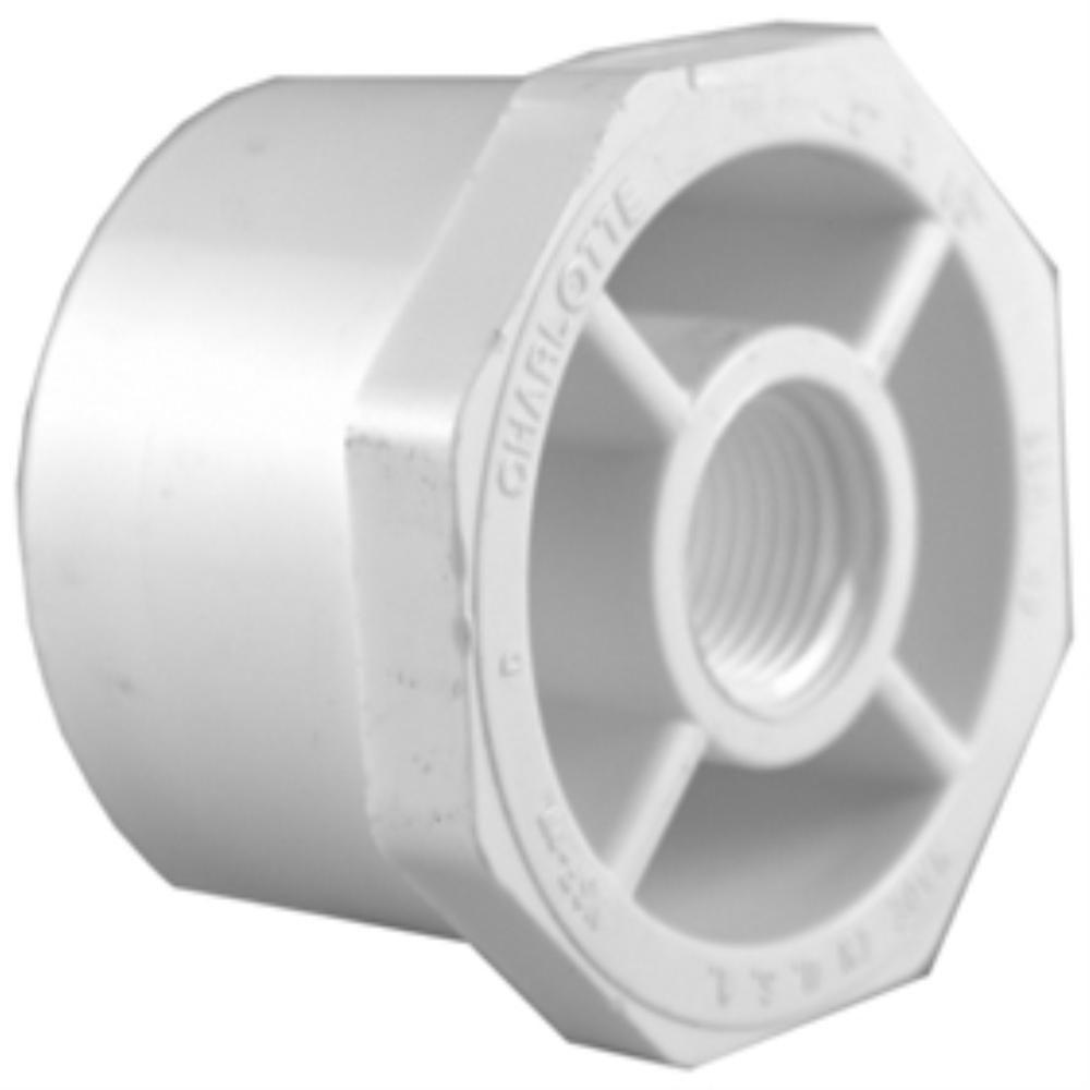 Charlotte Pipe 1-1/4 in. x 3/4 in. PVC Sch. 40 SPG x S Reducer Bushing