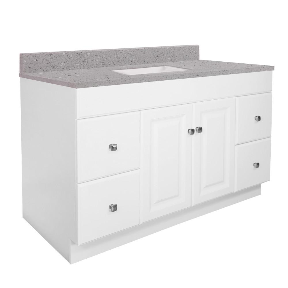 UPC 044321000127 product image for Design House 48 in. x 21 in. x 31.5 in. Bath Vanity in White w/ Flint Quartz Van | upcitemdb.com