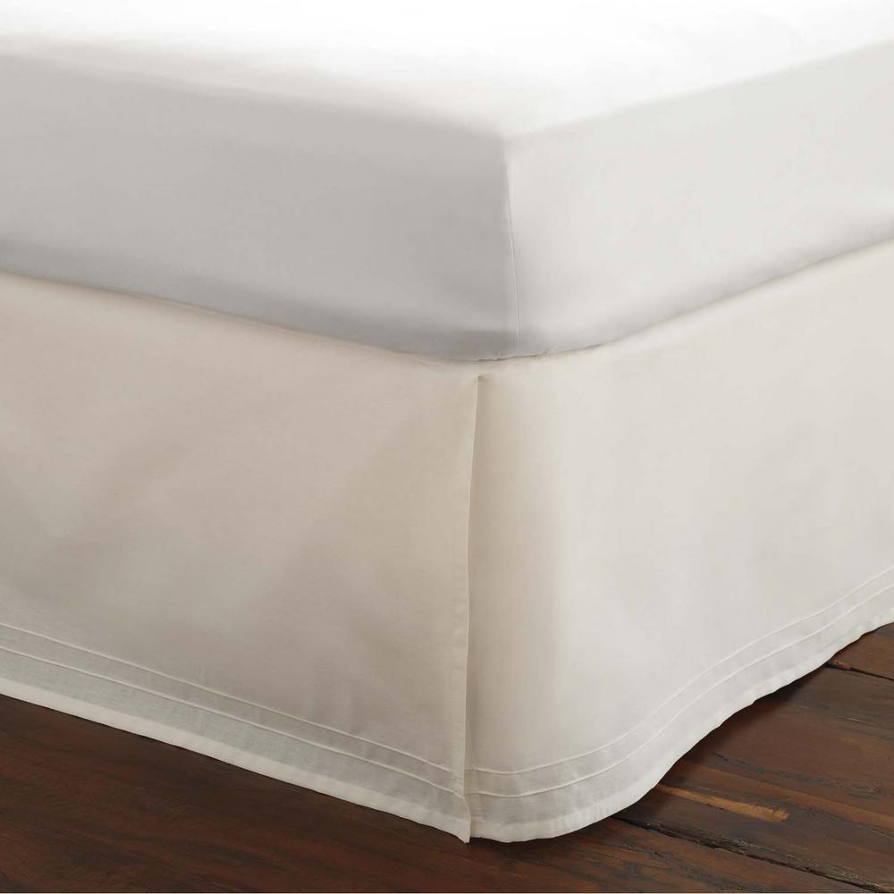 Laura Ashley 14.5 in. White Solid Twin Cotton Bed Skirt-197755 - The ...