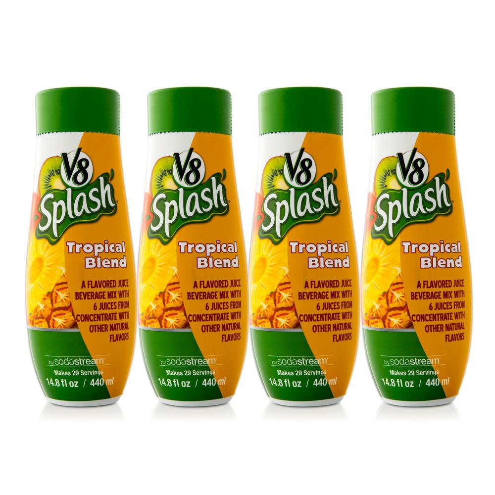 SodaStream 440 ml V8 Sparkling Tropical Blend Drink Mix (Case of 4