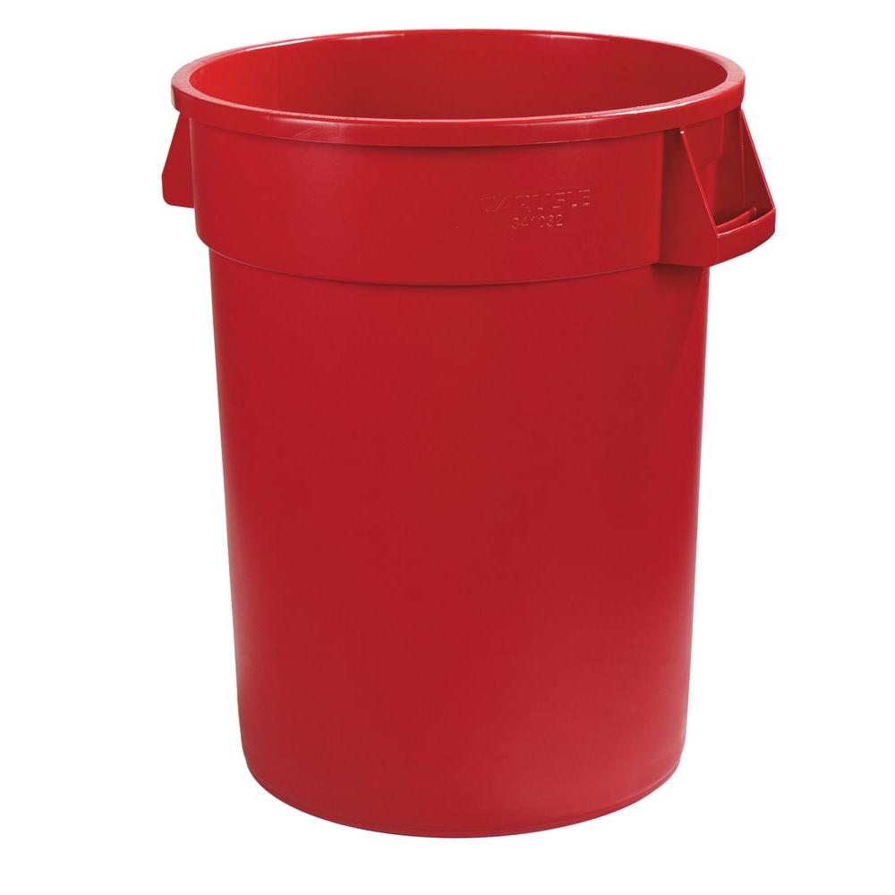 Carlisle Bronco 10 Gal. Red Round Trash Can (6-Pack)-34101005 - The ...