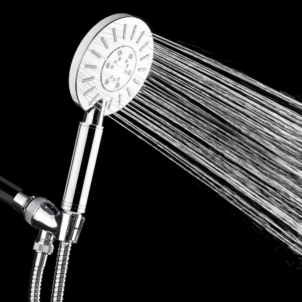 AKDY 3Spray 4.75 in. Round Single Wall Mount Fixed Adjustable Handheld