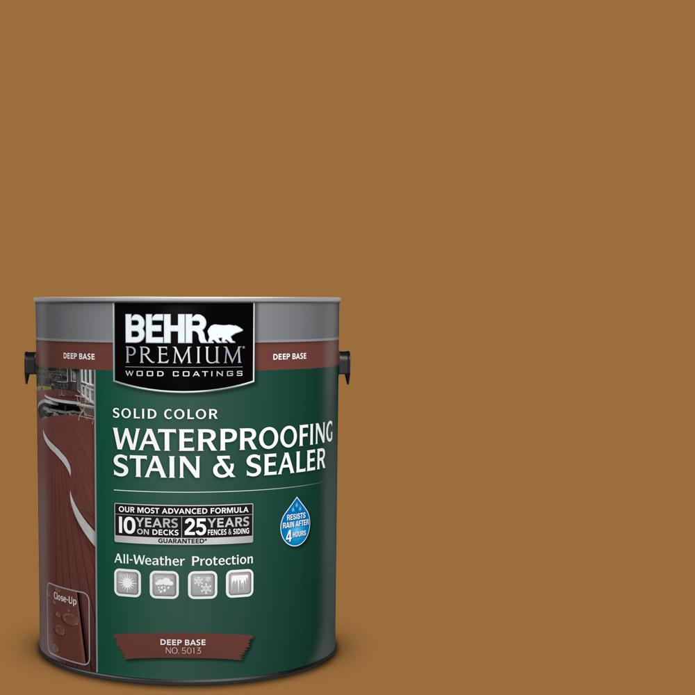 BEHR Premium 1 Gal SC 146 Cedar Solid Color Waterproofing Stain And   Cedar Behr Premium Wood Deck Stain 501301 64 1000 